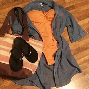 🏖Free Suit🌴 Swimsuit Cover-up Coach Flip Flop